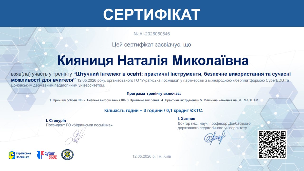 Сертифікат 4